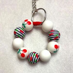 🍒 Cherry Beaded Keychain 🍒